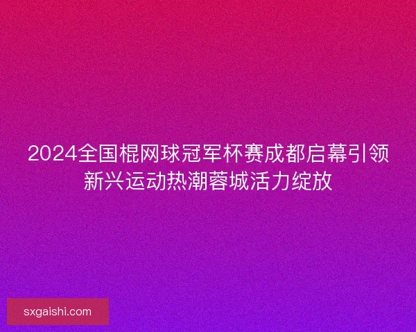 2024全国棍网球冠军杯赛成都启幕引领新兴运动热潮蓉城活力绽放